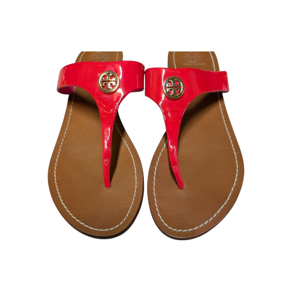 Tory Burch Sandals Shoes Patent Leather Shoe Bag Bundle - Picture 9 of 16